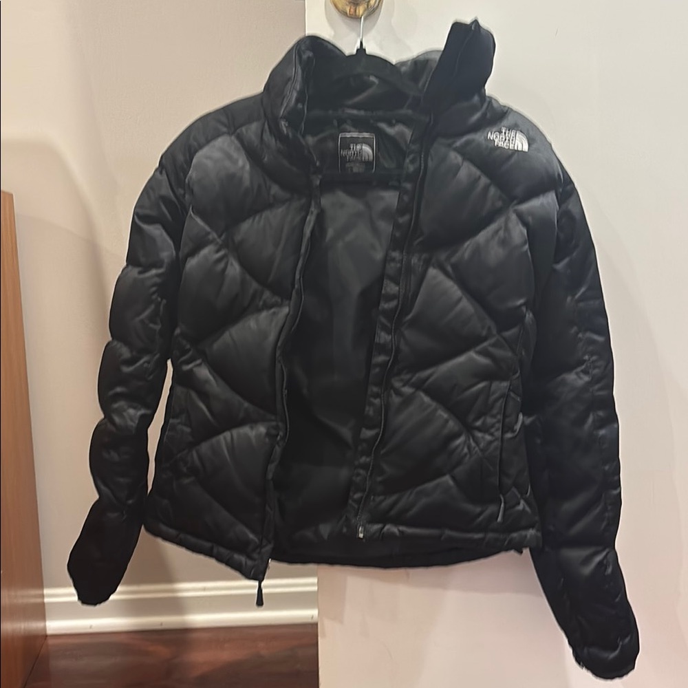Women's Black North Face Quilted Puffer Jacket